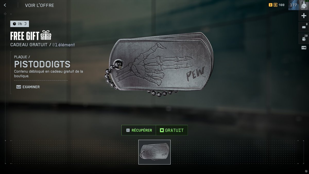 Robinlou1FR's tweet image. #Battlefield6  free gift in the shop ...; #PewPew
