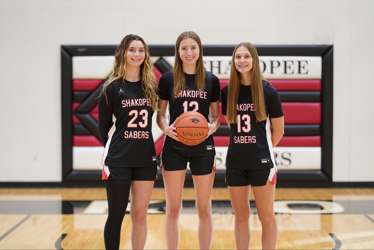 ShakoGirlsHoops's tweet photo. Meet your 2025-26 Captains‼️Seniors Sadie Hall, Izzy Runk and Alexis Breeden
#saberpride https://t.co/zQZvS7VB25