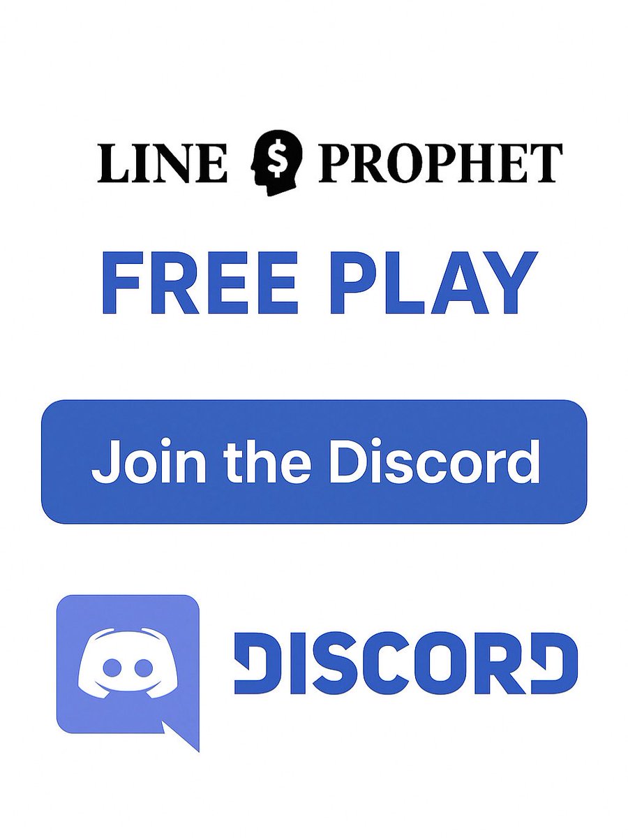 LineProphetLLC's tweet image. A free play just dropped in the Discord, I recommend jumping in tonight 👉 discord.gg/pJjmnhvFWw