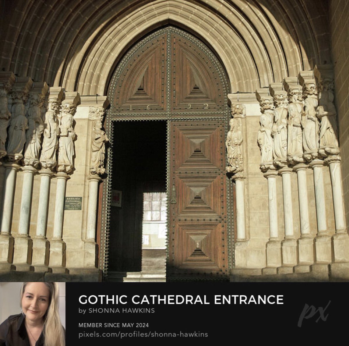 Gothic Cathedral Entrance shonna-hawkins.pixels.com/featured/gothi…

The image depicts the entrance of a gothic cathedral with intricate stone sculptures and an arched wooden door. Sunlight enhances the arc…

#Gothic #CathedralEntrance #WoodenDoor #Apostles #ShonnaHawkinsPhotography #BuyIntoArt