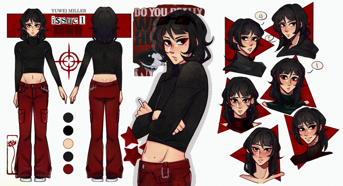 kimocchikka's tweet image. oc ref sheet💥