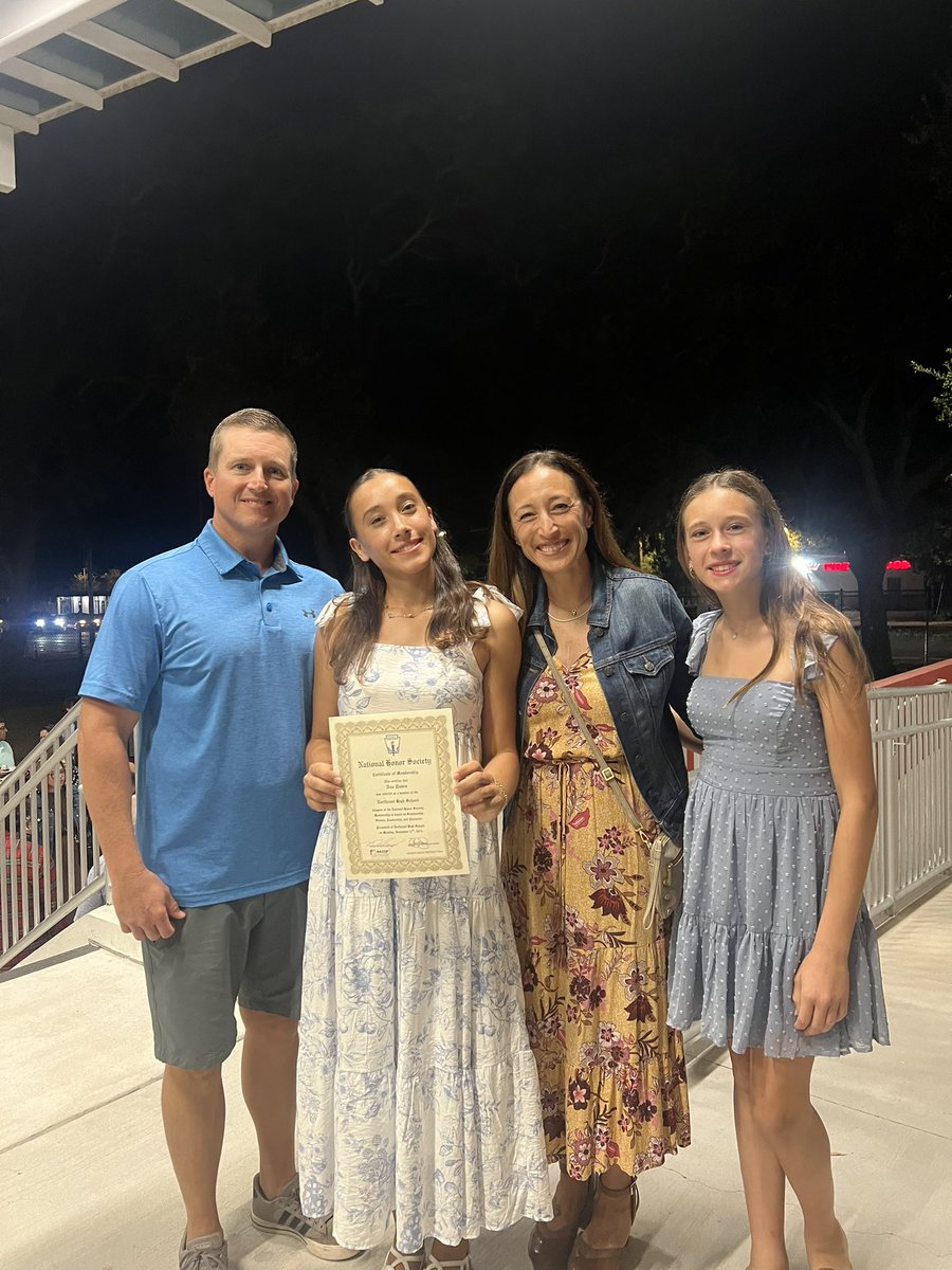 Got accepted into the National Honors Society! Thank you for my family for being there to see me get inducted!