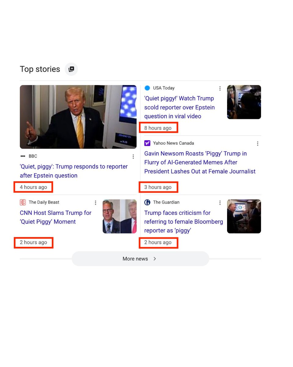 parkerpbutler's tweet image. This clip of Trump telling a woman reporter “Quiet, piggy” has gone extremely viral today -- but the clip was actually from 4 days ago.

It got almost NO coverage when he said it. It only started going viral last night when a few online pages noticed him say it days later.

A…