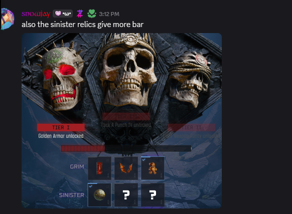 Additionally, the higher relics give more progress on the bar. So you can get the tier I reward whilst only needing 2 relics active instead of 3.