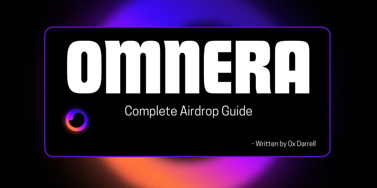K_darrell0x1's tweet image. IF YOU HAVE A TWITTER ACCOUNT, RUN THIS UP NOW.

NAME: OMNERA (@OmneraUSD).
COST: $0
FUNDS ($) RAISED: Undisclosed.
BACKERS: None announced.

REQUIREMENTS:
(1) An X account.

Full airdrop guide ↓