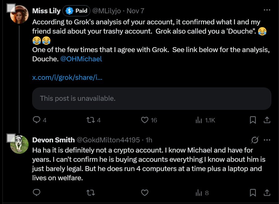 OHMichael's tweet image. A troll, @GokdMilton44195, attacked me saying he knows me which I don't know him &amp;amp; I've never shown him my setup so he's FOS—for one he has my setup I use very wrong in detail—I have 1 computer, 1 iPhone &amp;amp; that is all &amp;amp; yes I'm disabled so say what you like idfc. /blocked the guy