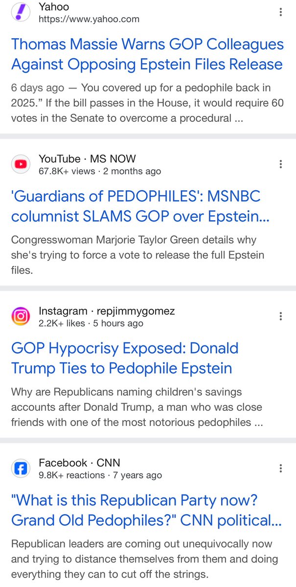 <a href="/ScottJenningsKY/">Scott Jennings</a> Again…
We. Don’t. Care. If. Dems. Are. In. The.
#EpsteinFiles.
EVERYONE who raped teenaged girls should be exposed.
That includes Felon47 or Bill Clinton or anyone else.
Your defense of pedophilia is very on brand for Republicans &amp; MAGA.
Are YOU a Pedo or just a pedo supporter?