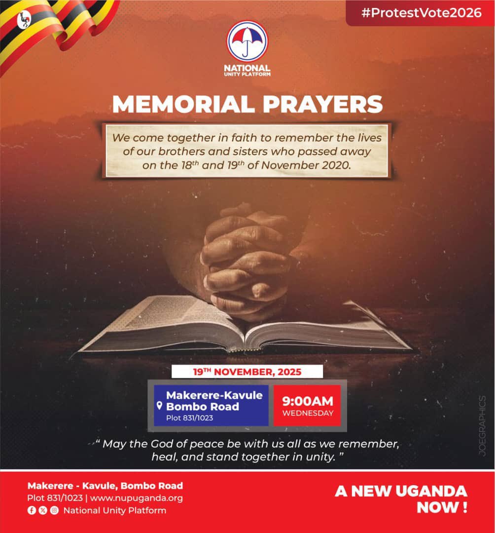 Today marks 5years since the gun men in this country in broad daylight on the streets of Kampala massacred Ugandans in cold bold. 
Today we hold prayers in their memory as we pray for A New Uganda Now. 
#ProtestVoteUg2026 
#ProtestVote2026