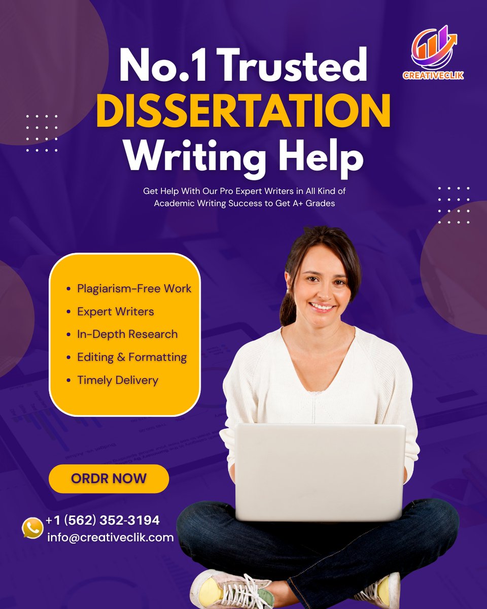 Writinghelpp's tweet image. Get No.1 Trusted Dissertation Writing Services! ✨

📞 Contact us:
🟢 📱 wa.me/15623523194
📧 info@creativeclik.com

🌐 creativeclik.com

#DeadlineDriven #StudentSuccess #GetHelpNow