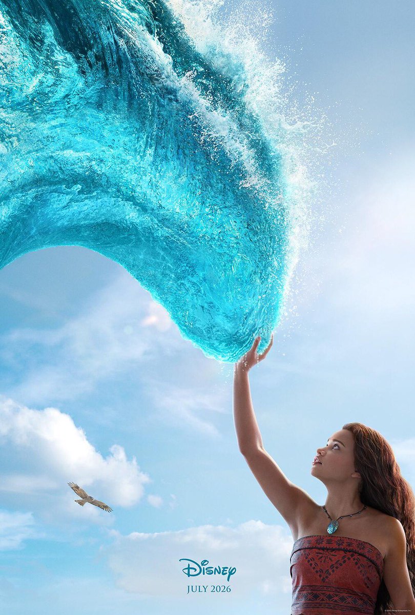 FilmNewsNos's tweet photo. 🎬 Here’s the NEW TEASER POSTER for #Disney live-action movie, #Moana! Starring #CatherineLagaaia #DwayneJohnson (@TheRock ) #JohnTui #FrankieAdams @RenaOwen 

In theaters July 10, 2026

#ThomasKail @Disney https://t.co/PoT1FTEMcl