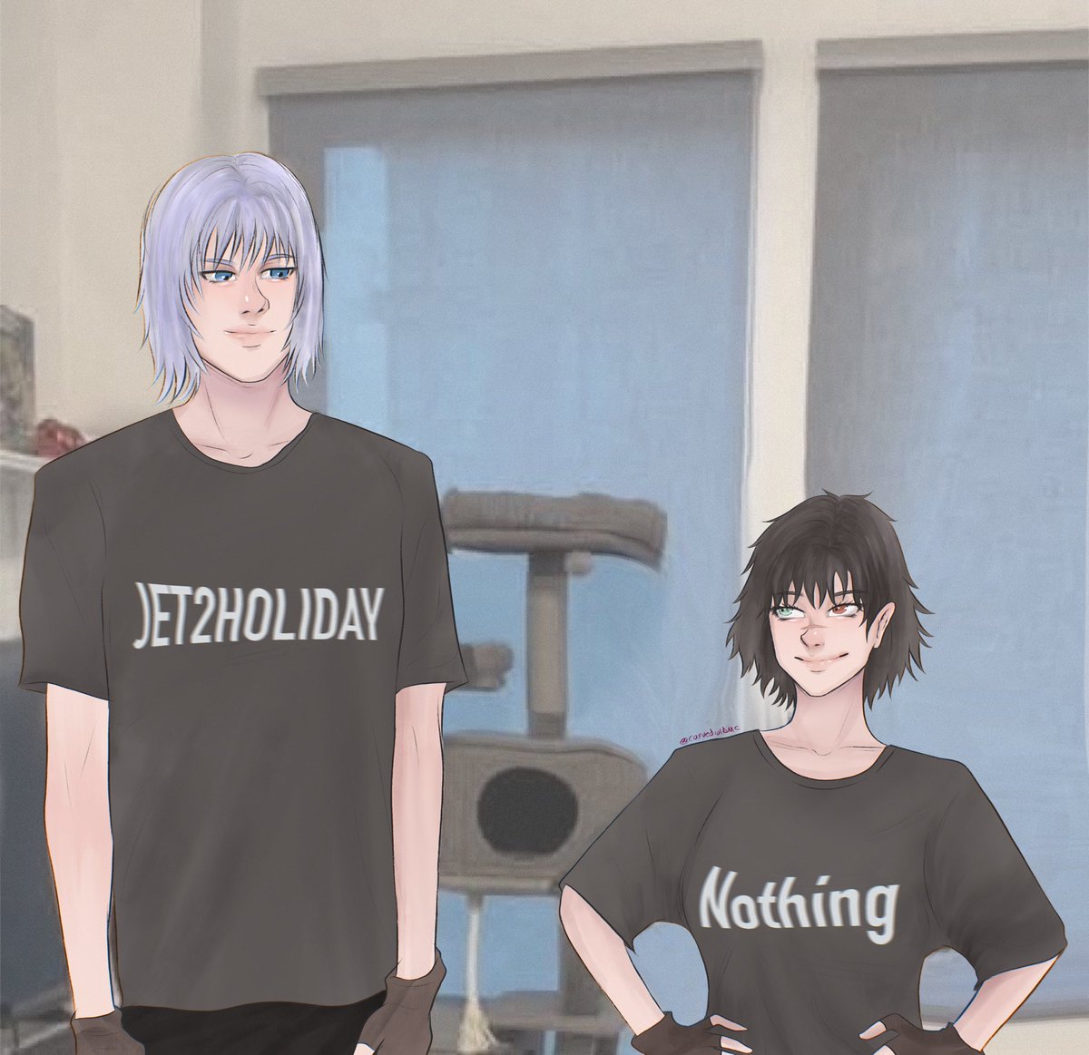 Nothing beats a jet2holidayyyy

#DevilMayCry #DantexLady #Dante