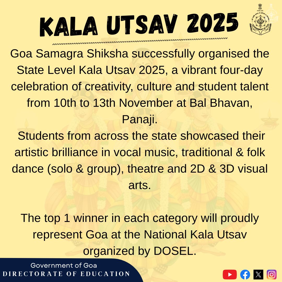 Directorate of Education, Goa tweet media