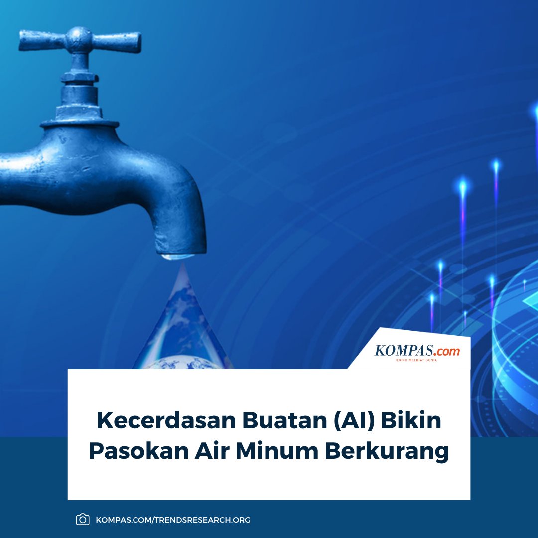 kompascom's tweet image. Bukan hanya kekeringan, pusat data raksasa AI kini menjadi sorotan utama penyebab berkurangnya stok air bersih akibat kebutuhan pendinginan yang ekstrem.

Baca di sini: tekno.kompas.com/read/2025/07/2…

~TR #KrisisAir #PusatDataAI