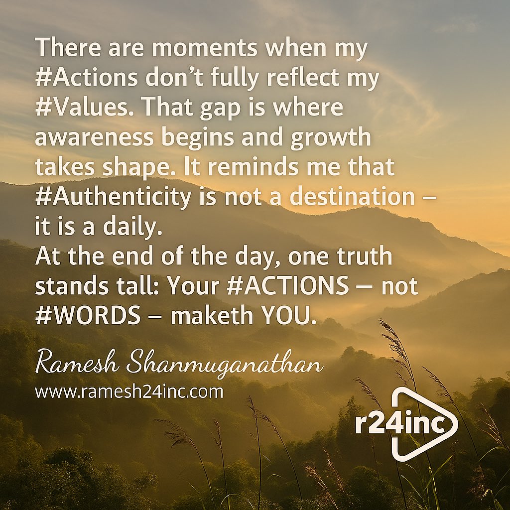 ramesh24inc's tweet photo. “Your thoughts may shape your words 
but your actions shape your life.
Because in the end, the world listens not to what you say…
but to what you DO.”

Your #ACTIONS — not #WORDS — maketh YOU.
#WalkTheTalk #LeadWithIntegrity #MeanWhatYouSay #ramesh24inc https://t.co/Z19Qs8GZj2