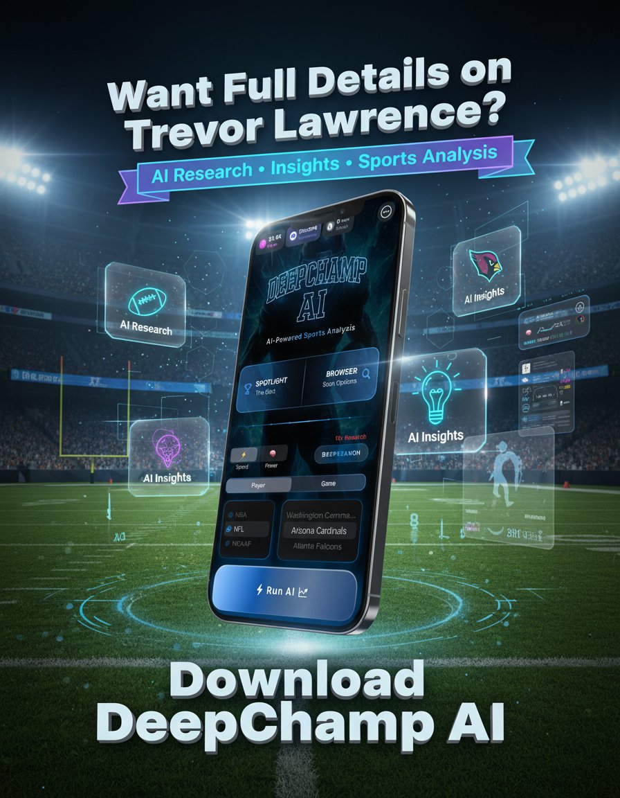 deepchampai's tweet image. 🏈 Trevor Lawrence NFL Spotlight
Trevor Lawrence is putting on a show for NFL against Arizona Cardinals.
The Uncharted Territory of a Rookie Debut: Mason Taylor steps onto the NFL field for the first time with zero professional statis…
#NFL #DeepChampAI #TrevorLawrence #JAX #ARI