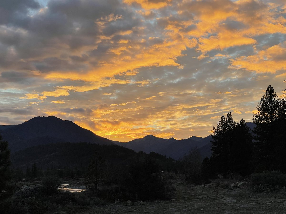 Sunset in the Marble Mountains.