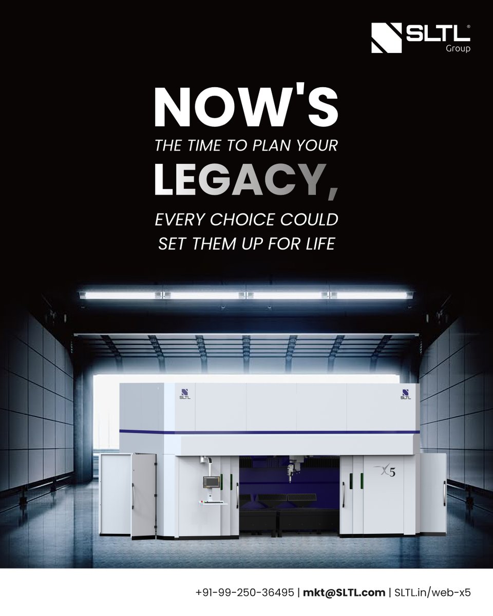 SLTLGroup's tweet image. Your legacy just got an upgrade.
The SLTL X5 2026 is arriving at @IMTEX, and it is rewriting what 5-axis 3D cutting can do. Faster, sharper, and ready for aerospace, automotive, and complex designs.

See it live at Hall 4, B130.
Register here: SLTL.in/expo-imtex26

#SLTLGroup