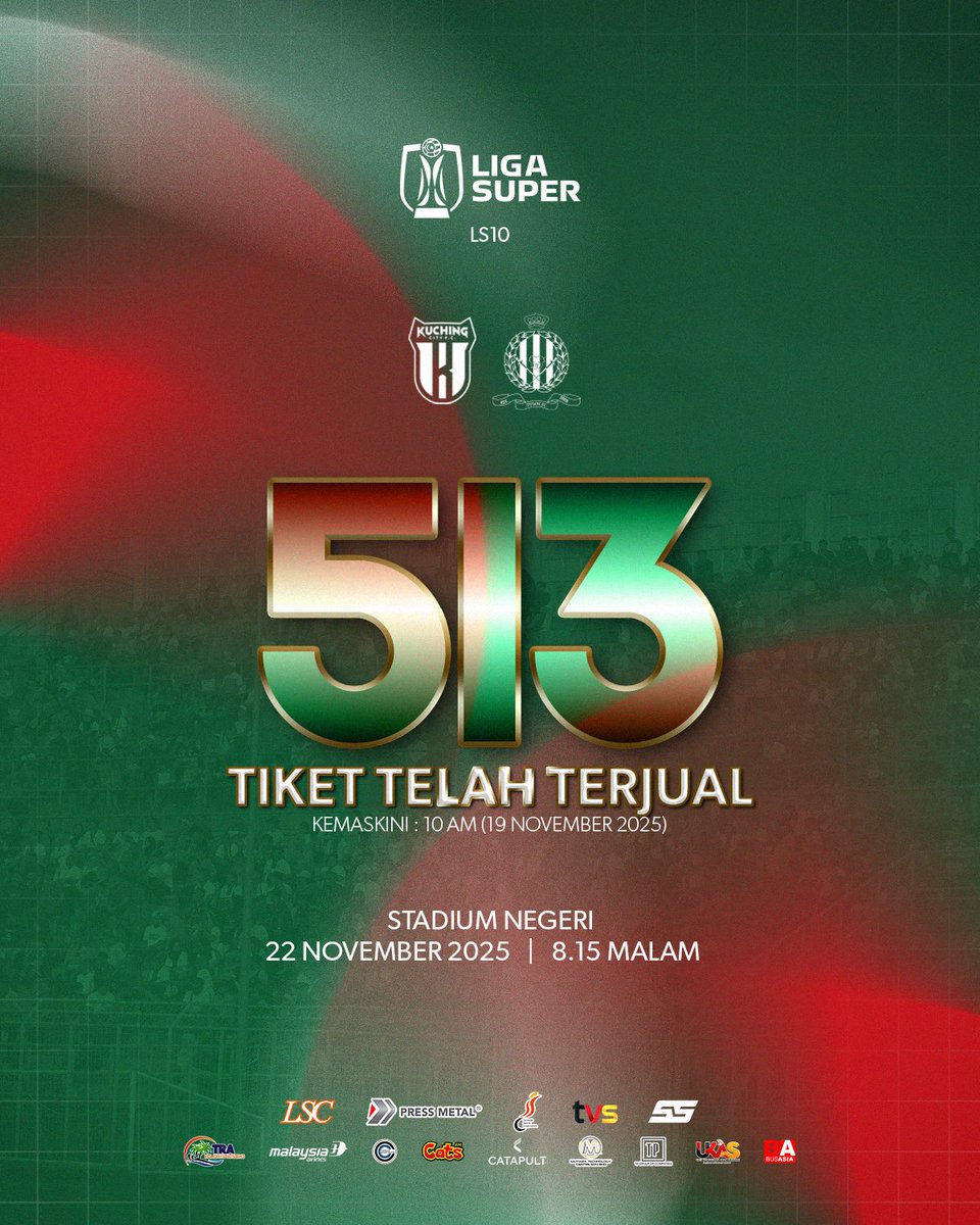 UPDATE : 513 tiket telah terjual!

Lekas gik geng! Juh serbu outlet jualan tiket kmkorang!
Iboh leka. Abis tiket klak.