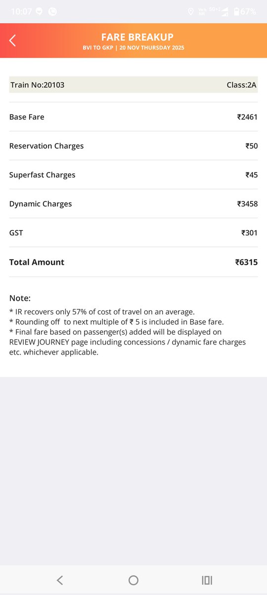 kilevrr02's tweet photo. @AshwiniVaishnaw @IRCTCofficial @RailMinIndia @PMOIndia
@narendramodi .Railway is trying to stop agents for ticket dalali..here is how railway is snatching the amount in the name of premium tatkal dynamic charges double the rate of actual one.. great work done by Indian railway.. https://t.co/XXVtkHRNK4