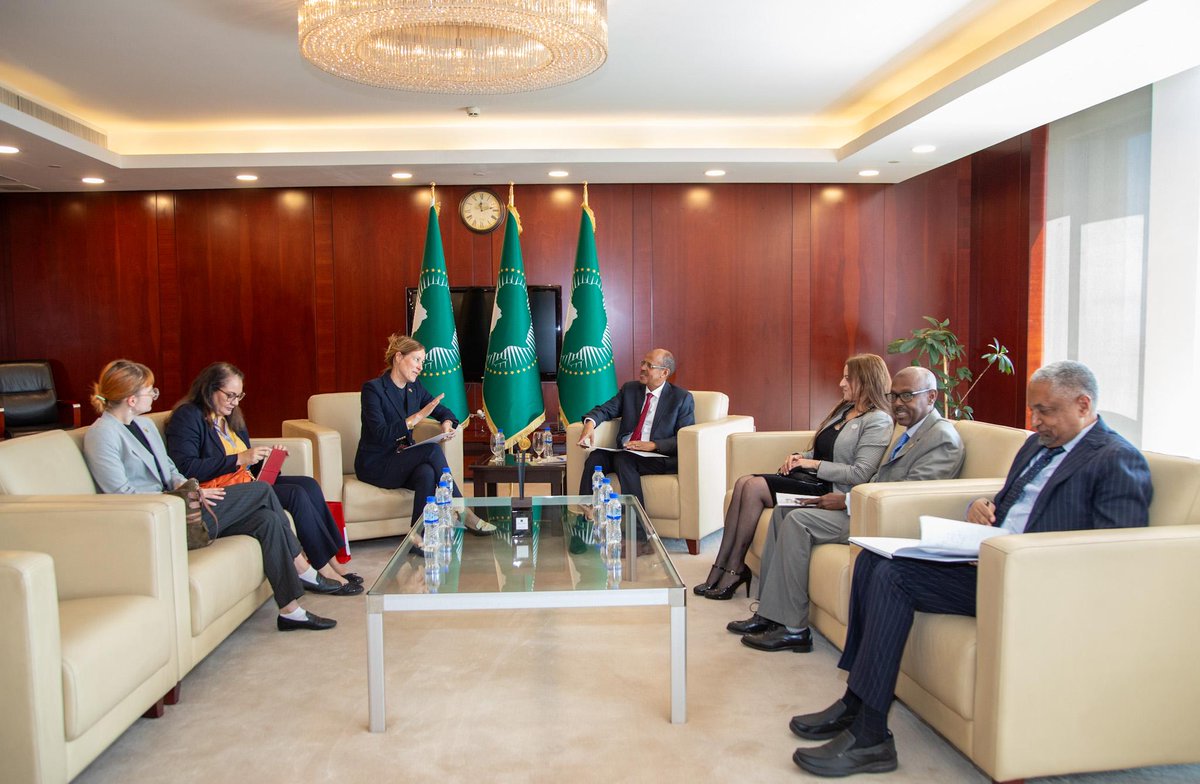 Accreditation <a href="/_AfricanUnion/">African Union</a>: deeply grateful for the constructive dialogue w/ H.E. Mahmoud Ali Youssouf. Committed to further deepen this partnership through joint initiatives on peace &amp; security &amp; to strengthen effective multilateralism. The AU is a crucial partner for 🇨🇭!