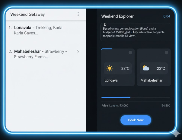 iampritamj's tweet image. ChatGPT gives me a list. Gemini 3 gave me a fully functional UI design in 4 seconds. The era of &apos;text answers&apos; is over. 🤯 #Gemini3 #GenerativeUI