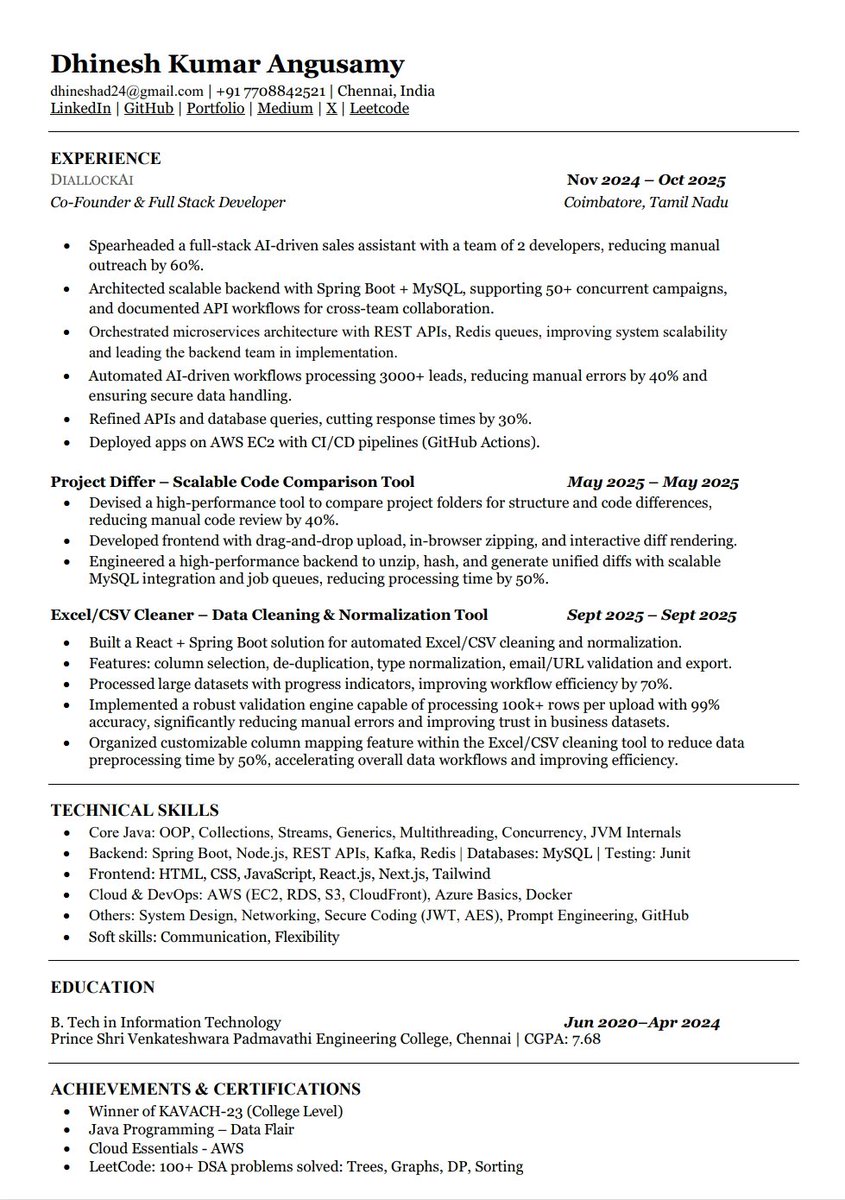 dhineshh_'s tweet image. 🌟 Open to Work – Spring Boot Java Developer
Looking for a role as a Spring Boot / Java Developer with 1 YOE in building full-stack apps and REST APIs.

📩 DMs open | 🤝 Ready to join immediately

#Java #SpringBoot #BackendDeveloper #Hiring #OpenToWork #TechJobs