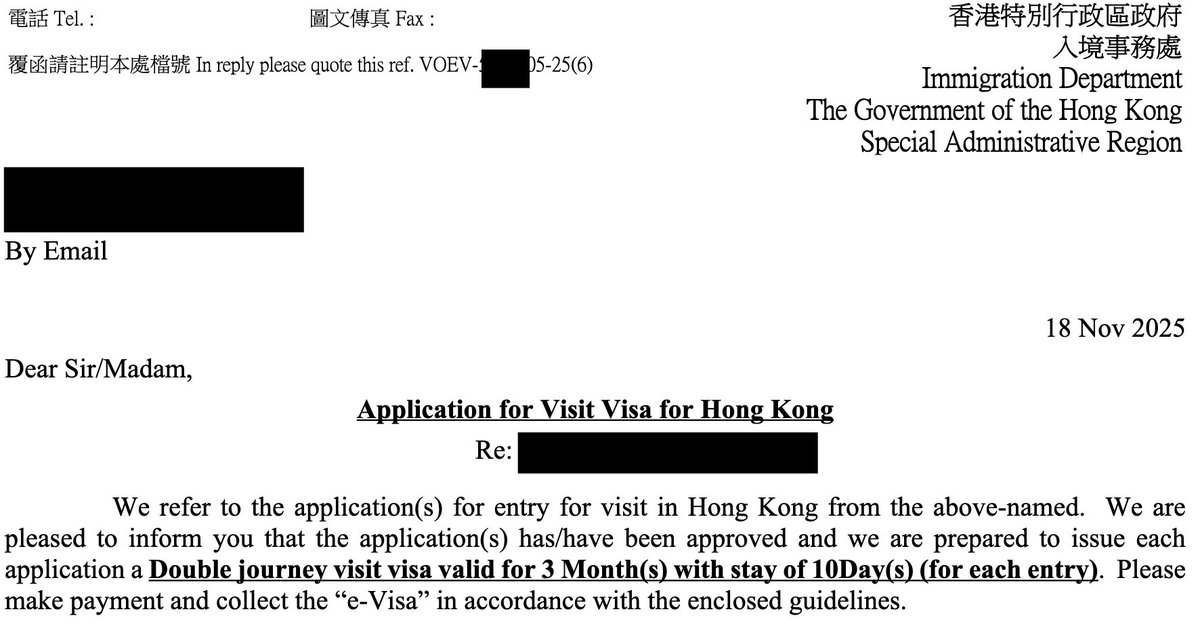 sprint_visa's tweet image. An Update! A WIN! Persistence, whatever you call it but the Hong Kong visa rejection from last week got overturned! 

Timeline: 
Nov 13: Visa rejected. Emailed to reconsider right away
Nov 14: We starting calling to request an appeal
Nov 15-16: Weekend, couldn&apos;t connect.…