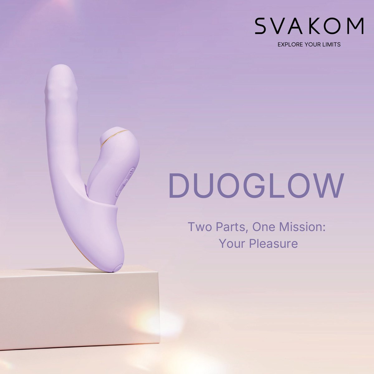Calvista's tweet photo. @svakom_usa Double the pleasure, double the power. Meet DuoGlow - the 2-in-1 stimulator + vibrator designed for blended bliss or targeted thrills. Available now! #DuoGlow #PleasureReimagined #IntimateTech #VibratorWithRemote #CouplesPlay #SVAKOM https://t.co/1sAdFENd8h