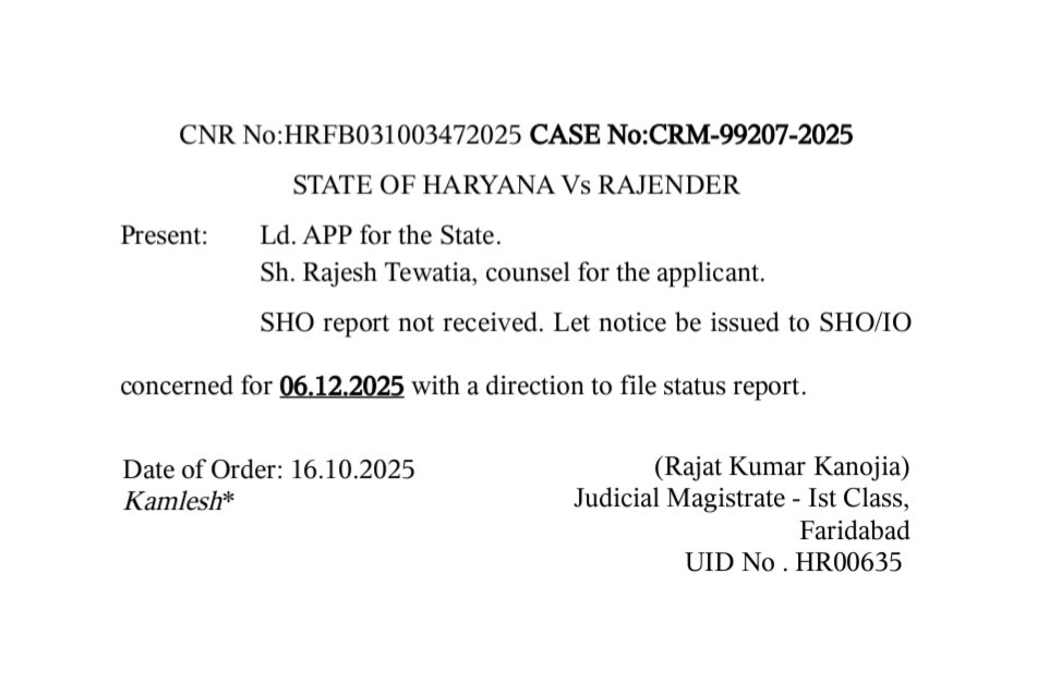 BharatBudhDhara's tweet image. 📢 माननीय मुख्यमंत्री जी @cmohry माननीय गृह मंत्री जी @anilvijminister
मैं आपका ध्यान एक गंभीर मामले की ओर दिलाना चाहता हूँ—Doli Vs Rajender, जिसमें 20 जून 2025 को पीड़िता डोली पत्नी प्रवीण के साथ गंभीर मारपीट की गई थी।
इस घटना में आरोपी शामिल हैं:
👉 राजेन्द्र पुत्र बीरसिंह…