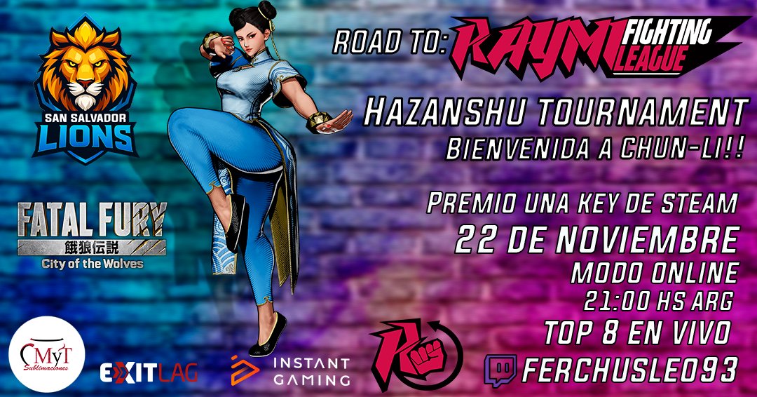 El Primer equipo de eSport de JUJUY , los invita al torneo de Fatal Fury COTW, Bienvenida Chun-li!!!
En Colaboracion con <a href="/RaymiDojo/">Raymi Gaming League</a>  !!!
Les dejamos toda la info en el Challonge: 
challonge.com/es/o98gqfgq
discord.gg/627jmkTDnn
