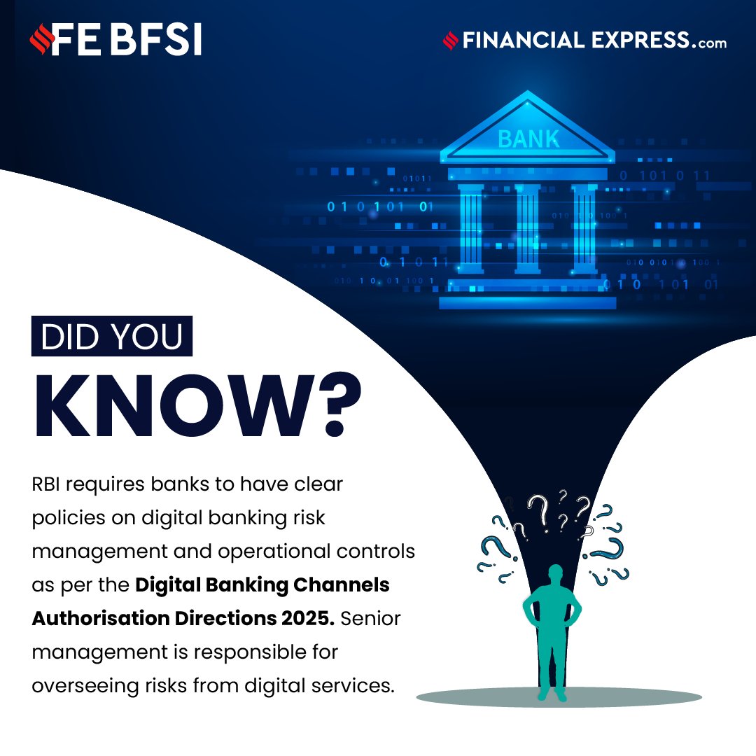 #DidYouKnow

RBI elevates digital banking standards by aligning risk clarity with stronger governance.

#BFSI #FEBFSI #ModernBFSI #Banking #Finance #DigitalTransformation #RBI #DigitalBanking