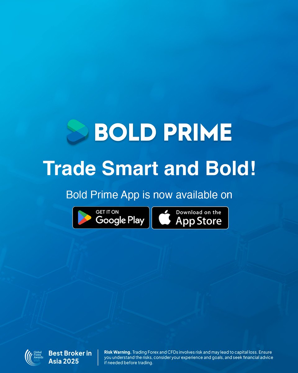 BoldPrime's tweet image. Access Bold Prime app today where you can trade smarter and better! Download on Google Play Store and Apple App Store!

Trade smart, trade Bold Prime!

#BoldPrime #CommoditiesTrading #Trading #TradeSmart #TradeBoldPrime