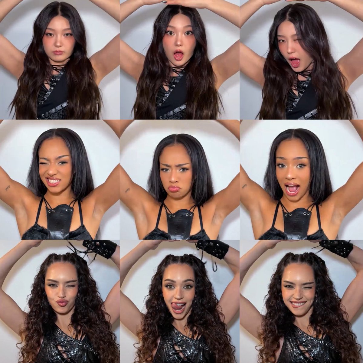 mycatzeye's tweet image. katseye’s different emoji expressions