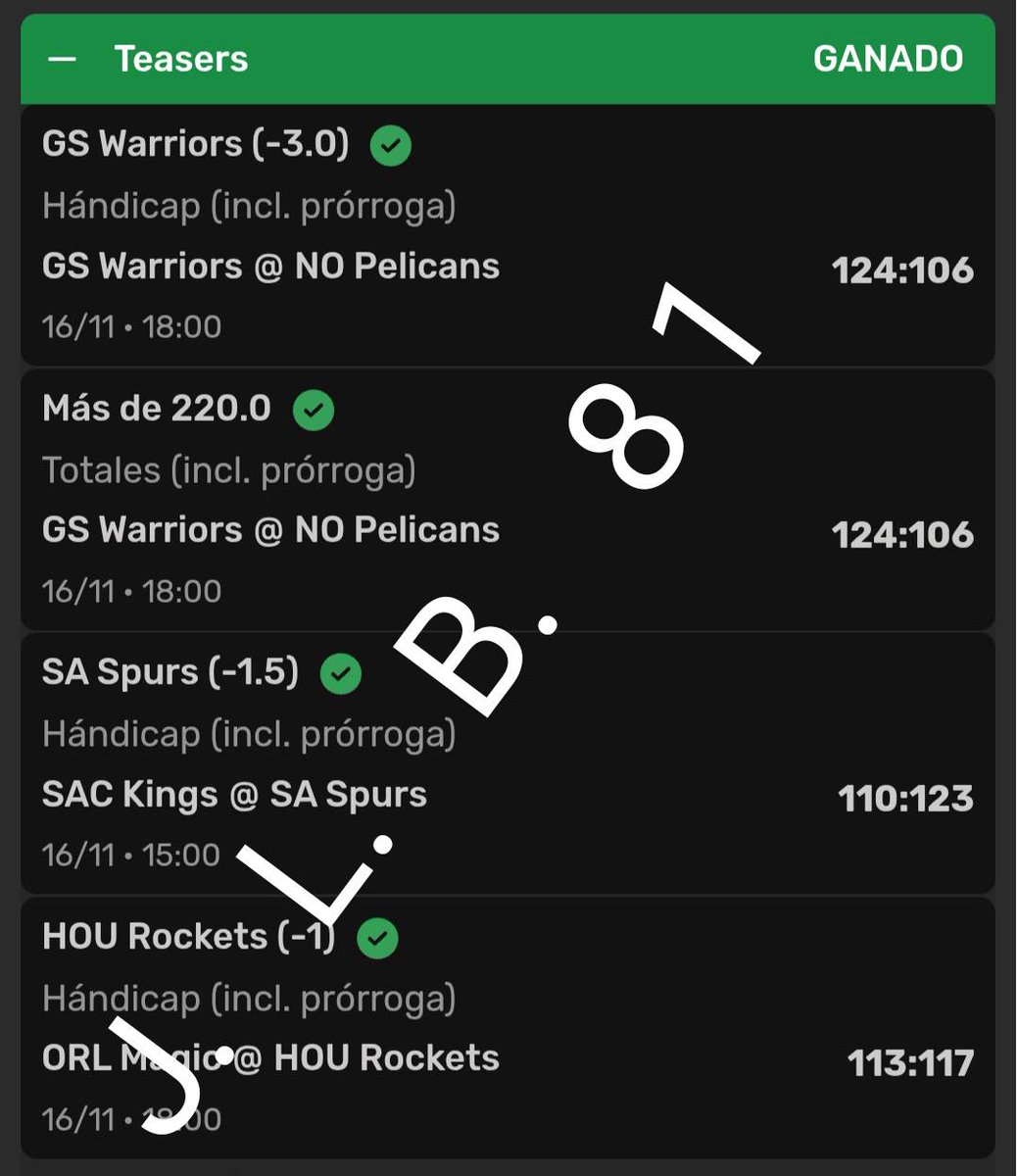 JuanLB81's tweet photo. Pick del día 16 también GAD positivo. 🙏🏽👍🏽😎🏀🏀🏀🏀 #NBA #NBA2K26 #nbahighlights #DubNation #Pelicans #LigthTheBeam #Magic #OrlandoMagic #AllFire #RocketsGiveBack https://t.co/D5CFs9FWna