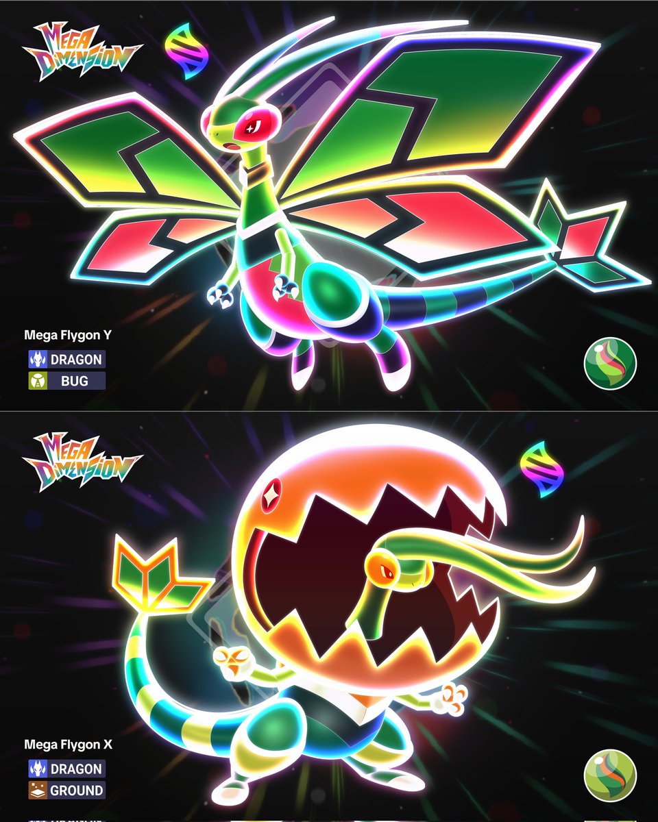 Glowing_Shark's tweet photo. Do you think Flygon deserves two Megas for the wait? 🤔✨

#Pokemon #Fakemon
#PokemonLegendsZA https://t.co/X6ySS8SPNE