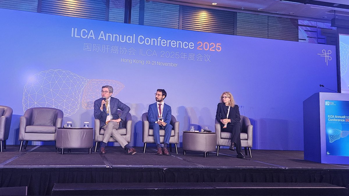 Kicking off the first session of #ilca2025 in HK! Our key experts <a href="/stephenchan/">Stephen Chan</a> <a href="/LorenzaRimassa/">Lorenza Rimassa</a> <a href="/AntonioDalessio/">Antonio D'Alessio</a> discussing the advances in #systemictherapy in #HCC and #CCA. <a href="/ILCAnews/">ILCA</a>