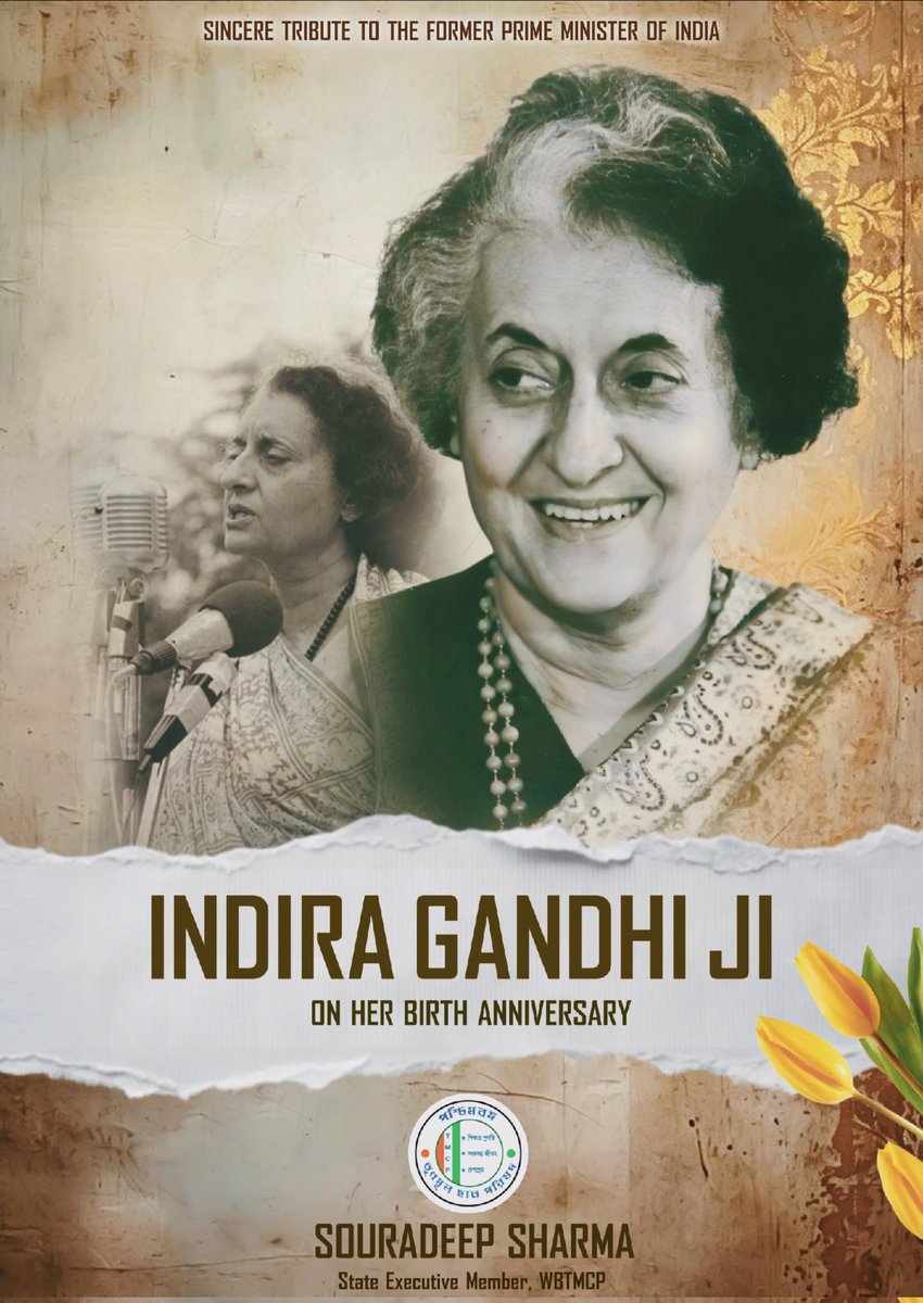 Sincere tribute to Indira Gandhi ji on her birth anniversary.