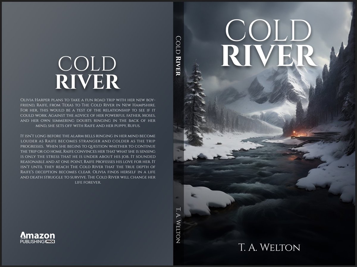 Cold River
A heart-stopping women's psychological thriller teetering on the edge of betrayal and relentless survival.

amazon.com/Cold-River-Tam…

#WomensPsychologicalFiction #WomensCrimeFiction
#audiobook