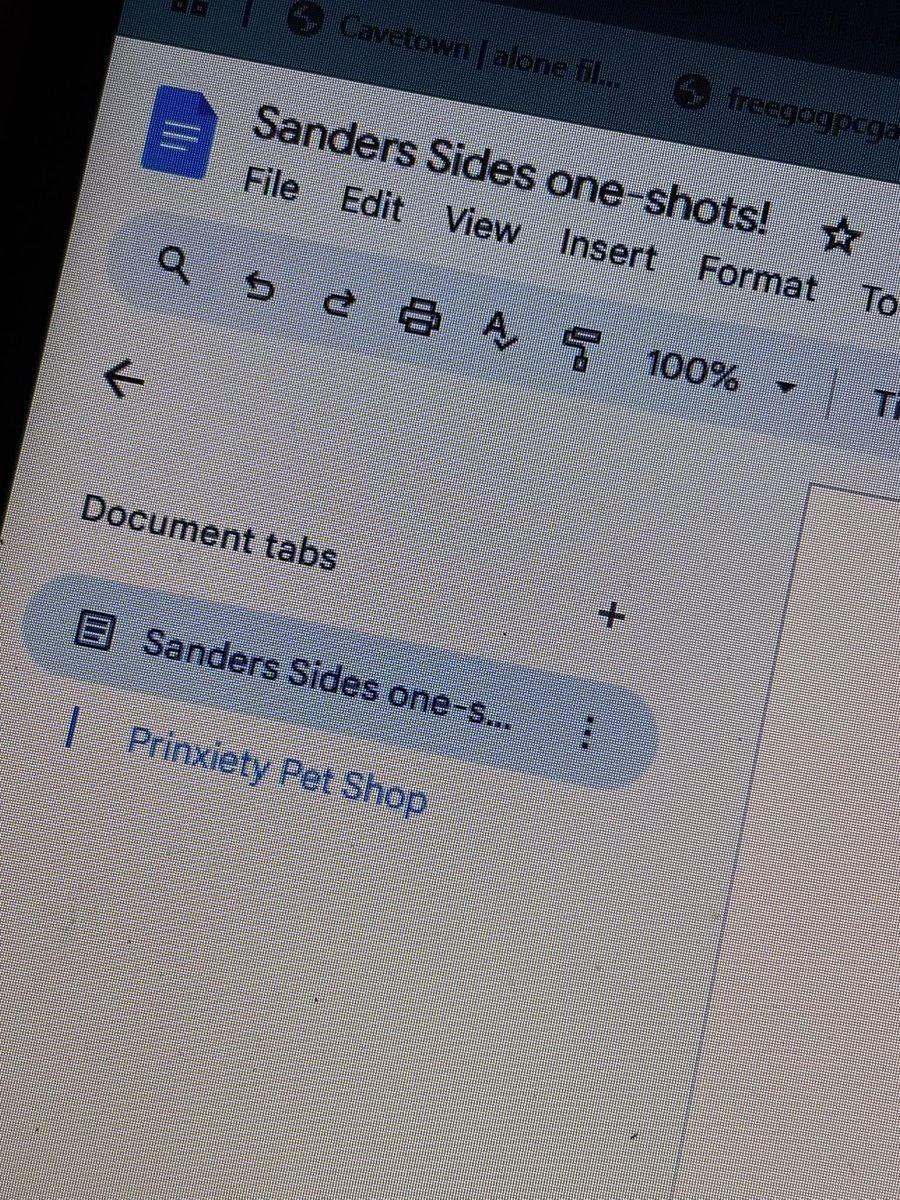 scrolled too far in my google docs