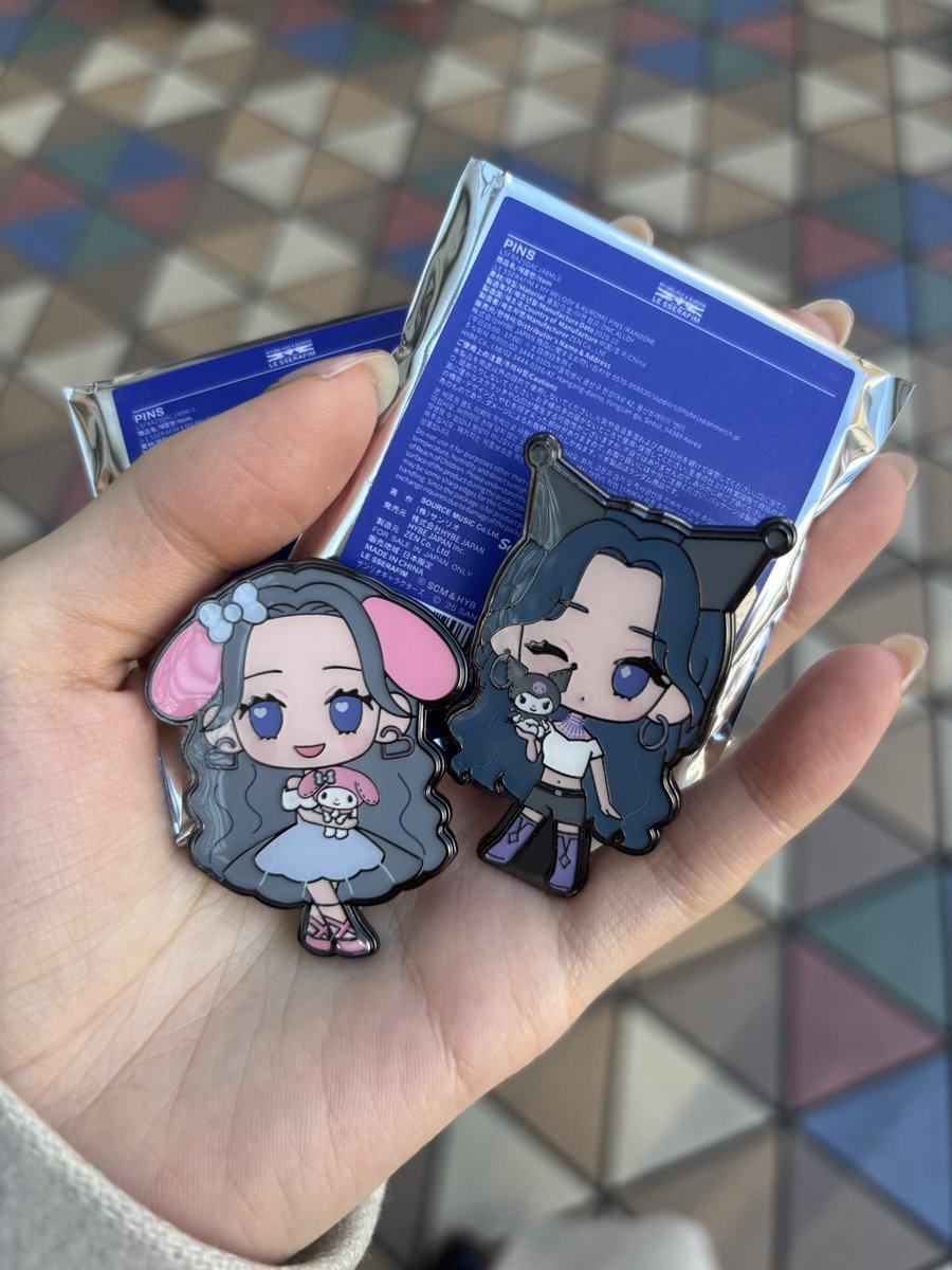 bebemomo1208's tweet photo. LE SSERAFIM 交換 ピンズ ピンバッジ PINS

【譲】マイメロ   カズハ
　　クロミ　　ユンジン

【求】ウンチェ（クロミ>マイメロ）

東京ドームにて手渡し希望です！
お気軽にお声がけください🙇‍♀️
#ルセラ交換　#lesserafim交換 https://t.co/E5CjzZ6ePS