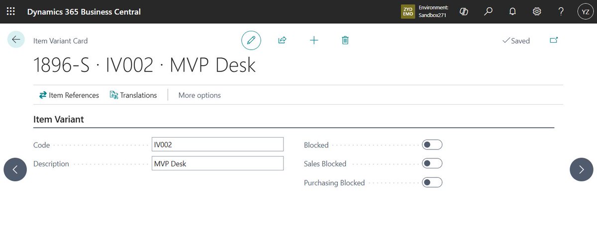 yzhums's tweet image. Business Central upcoming feature (BC28): Images and attributes on item variants
In the next wave, we will be able to manage images and attributes at the item-variant level.

#Dynamics365 
#Dynamics
#MSDyn365
#MicrosoftDYN365 
#MSDyn365BC
#businesscentral