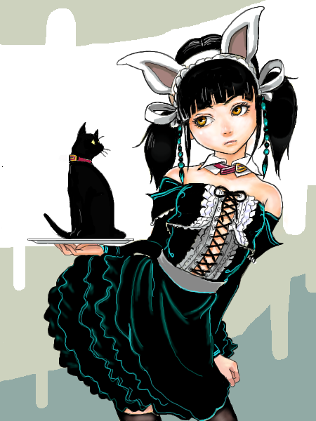 塗り絵の掲示板で線画をお借りし着色させていただいたもの。
ネコもメイドさんも丁寧な衣装もすごくセンスにあふれとても惹かれました。
こちらもサイトが無くなってしまい線画主さんが分かっていません。
#塗り絵 #線画 #メイド服