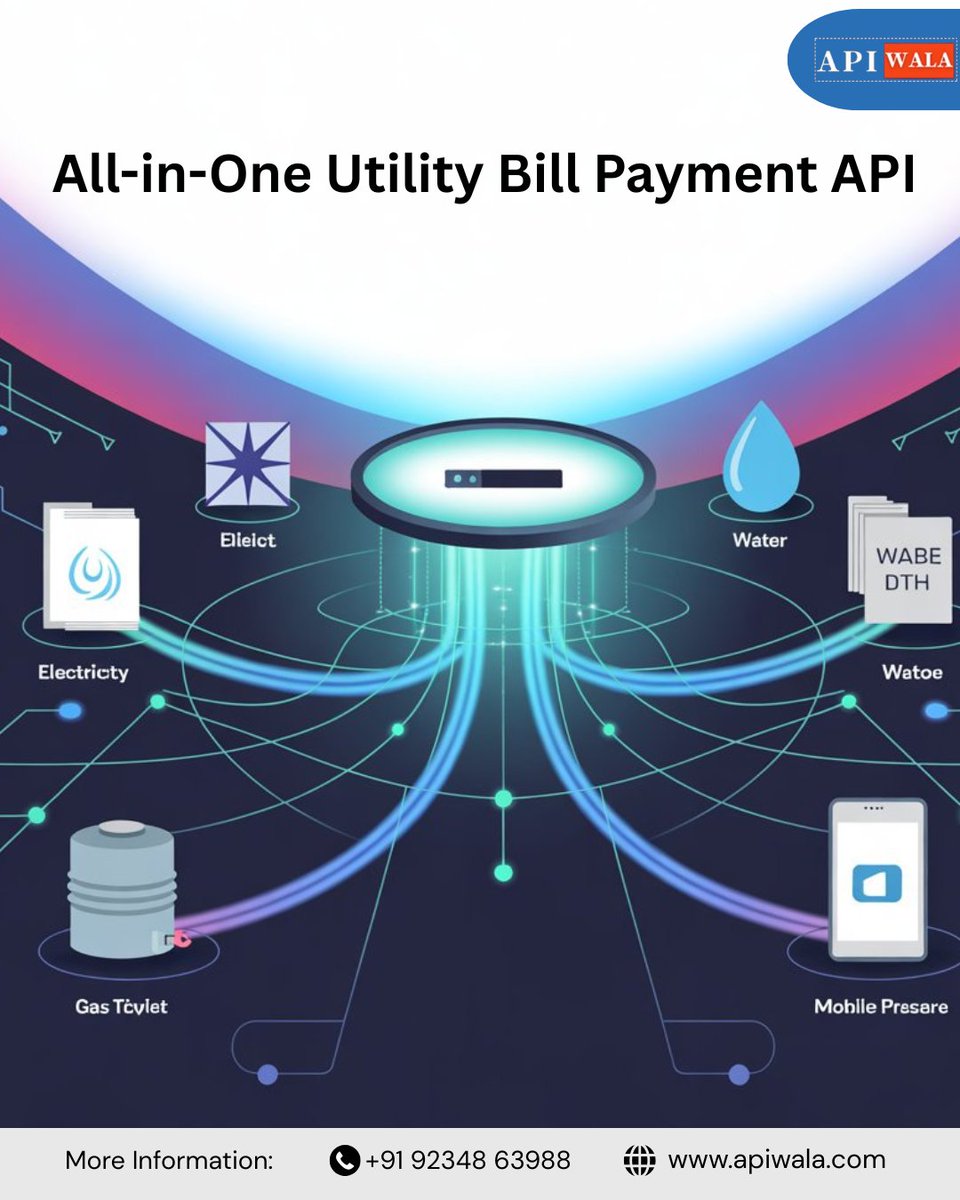 apiwala's tweet image. Best Utility Bill Payment API in India

Recharge and pay electricity, water, gas, DTH &amp;amp; mobile bills instantly—fast, secure &amp;amp; real-time processing.
📞 +91 92348 63988
🌐 apiwala.com

#APIWala #UtilityBillPayment #BillPaymentAPI