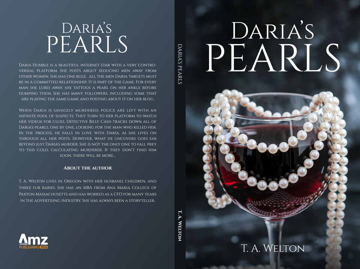 Daria’s Pearls
Daria, a stunning internet star with a provocative platform, is brutally murdered. With countless suspects, can the police unravel the case?

amazon.com/Darias-Pearls-…

#psychologicalthriller #suspensethriller