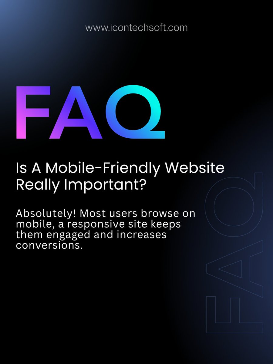icontech68's tweet image. 🌐Is a Mobile-Friendly Website Really that Important?
 Absolutely - because your customers are already on mobile! 📱

🔔Follow us for more daily web tips &amp;amp; digital insights!

#WebDesign #WebsiteDevelopment #ResponsiveDesign #MobileFriendly #UIDesign #UXDesign #DigitalMarketing