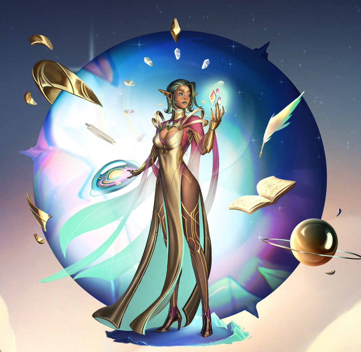 The final art for Auris is in! 

She is a scientist, and a wizard, and we love her.