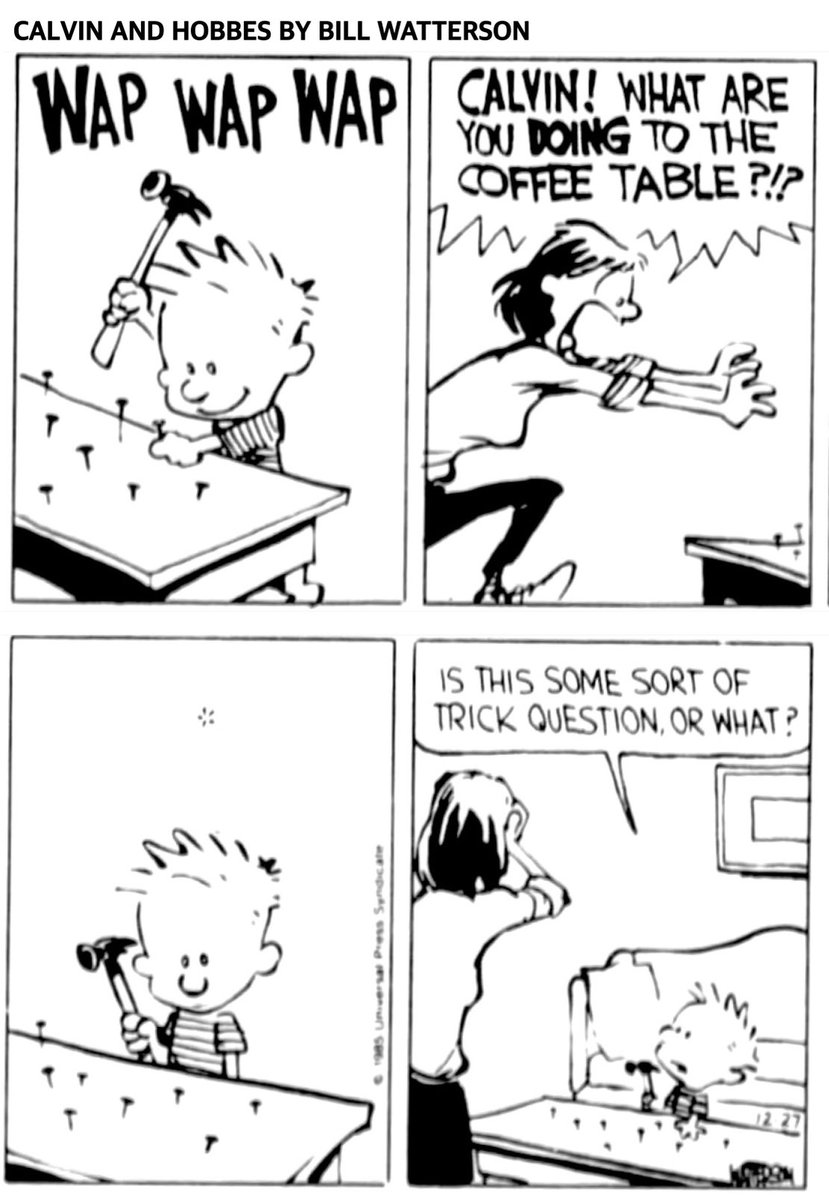 ClassicStrips's tweet image. CALVIN AND HOBBES 
Bill Watterson 12.27.85