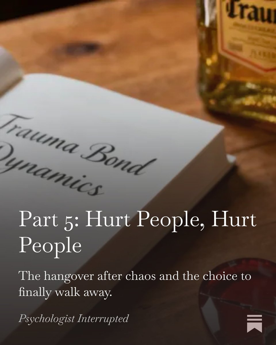 Psychinterrupt's tweet photo. Harmful behavior says more about a person’s conflicts than it does about you. When someone lacks insight into their wounds, their behavior is an extension of pathology, not a reflection of your worth. Read the final part of Trauma, Tequila &amp; Trauma Bonds. 
https://t.co/2DZ6CDdZnZ https://t.co/mQYUFvrl3I