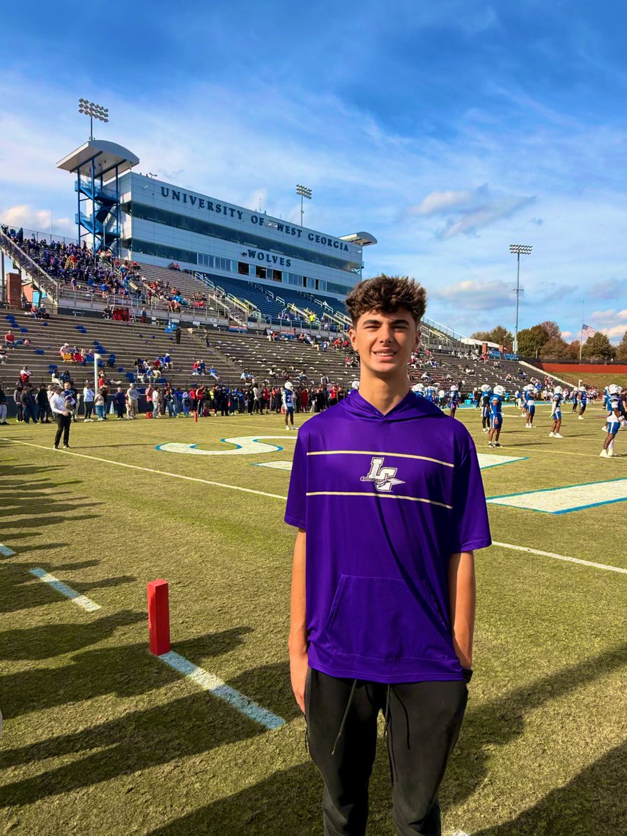 Had a great time at the game <a href="/UWGFootball/">West Georgia Football</a> . Thank you for the invite <a href="/CoachSEllis/">SUMNER ELLIS</a> .Looking forward to keeping in touch! 
<a href="/CoachHazelray/">DJ Hazelray</a> 
<a href="/Coach_AP3/">Aaron Pray III</a> 
<a href="/LumpkinFB/">Lumpkin Co Indians Football Recruits</a>
<a href="/CoachHeathWebb/">Heath Webb</a>