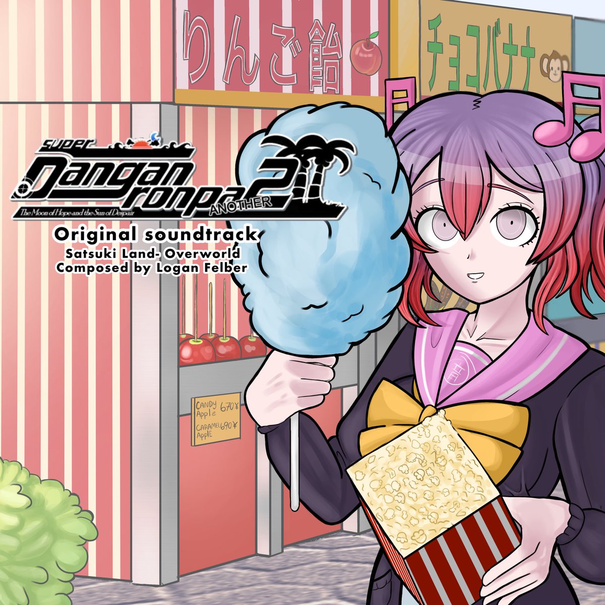 MiniPixelzzz's tweet photo. Some cover art I did for the sdra2 dub soundtrack, for a new song that officially releases tomorrow #sdra2 https://t.co/Ywr0DBgnrd